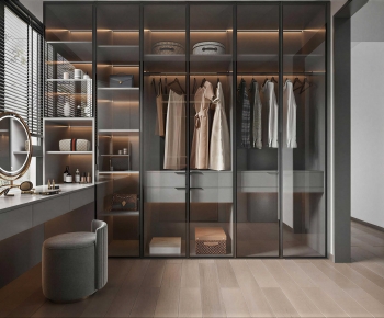 Modern Clothes Storage Area-ID:542428977