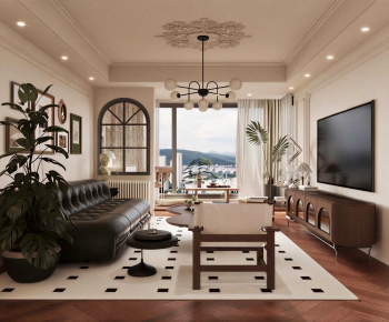 Modern A Living Room-ID:744177101
