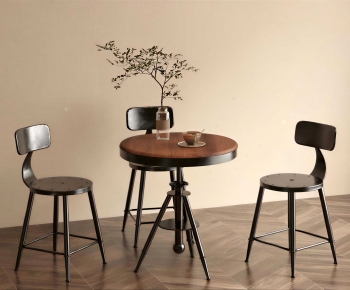 Retro Style Leisure Table And Chair-ID:205961942