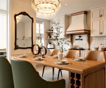 American Style Dining Room-ID:617846976
