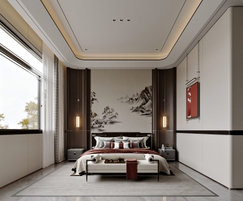New Chinese Style Bedroom-ID:364029881