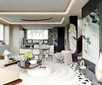 Modern A Living Room-ID:734460446