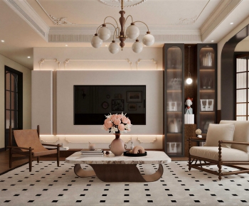 French Style A Living Room-ID:130254984