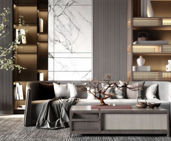 New Chinese Style Sofa Combination-ID:758682012