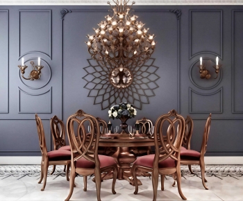 European Style Dining Table And Chairs-ID:633845099