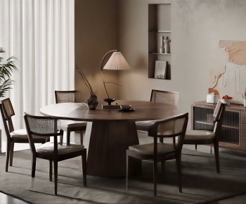 Wabi-sabi Style Dining Table And Chairs-ID:329859972
