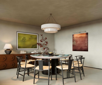 Wabi-sabi Style Dining Room-ID:795730115
