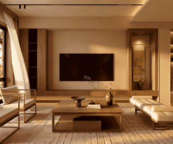 New Chinese Style A Living Room-ID:190021993