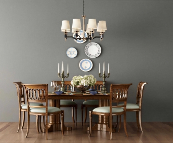 American Style Dining Table And Chairs-ID:178524024