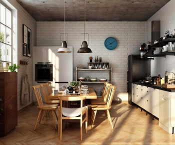 Industrial Style Dining Room-ID:508044967