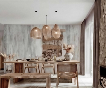Wabi-sabi Style Dining Room-ID:908792979