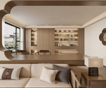 New Chinese Style A Living Room-ID:110363016