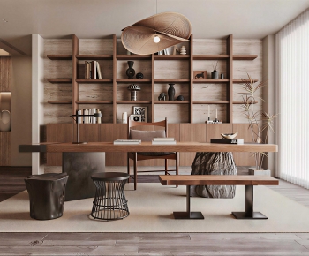 Wabi-sabi Style Study Space-ID:528585919