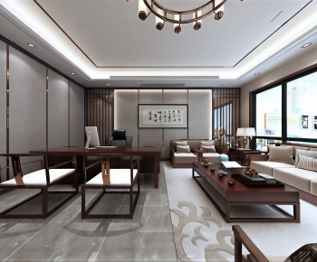 New Chinese Style Manager's Office-ID:434886936