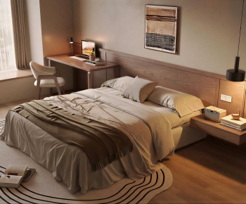 Nordic Style Double Bed-ID:274660112