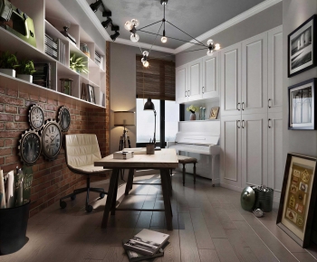 Industrial Style Study Space-ID:659641986