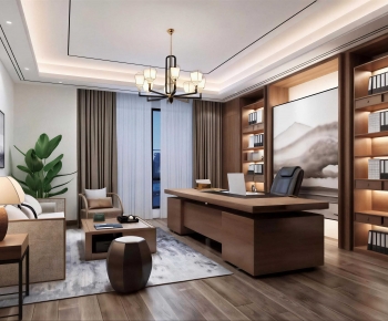 New Chinese Style Manager's Office-ID:970614917