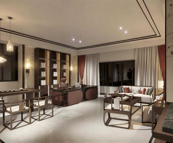 New Chinese Style Manager's Office-ID:929016115