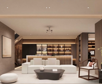New Chinese Style A Living Room-ID:235598091