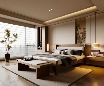 New Chinese Style Bedroom-ID:942806962