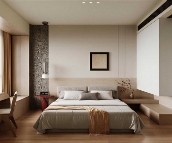 Wabi-sabi Style Bedroom-ID:771013984