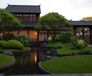 Japanese Style Courtyard/landscape-ID:105498082