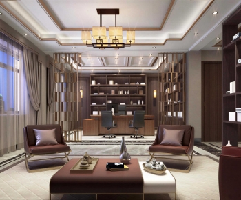 New Chinese Style Manager's Office-ID:130146986