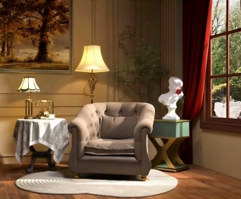 European Style Single Sofa-ID:186065917