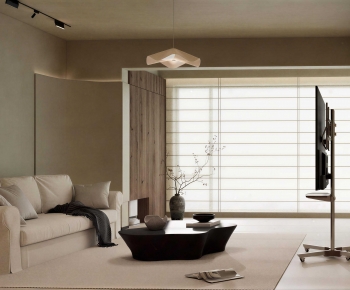 Wabi-sabi Style A Living Room-ID:603889948
