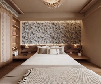 Wabi-sabi Style Bedroom-ID:794594057