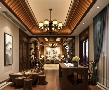New Chinese Style Tea House-ID:654901986