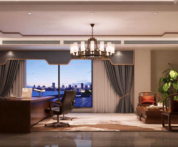 New Chinese Style Manager's Office-ID:152887119