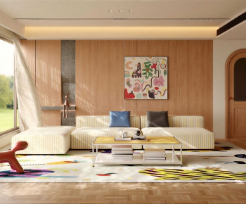 Modern A Living Room-ID:619209052