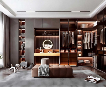 Modern Clothes Storage Area-ID:384758003