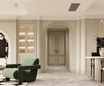 French Style A Living Room-ID:724378113