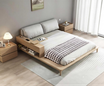 Nordic Style Double Bed-ID:573046928