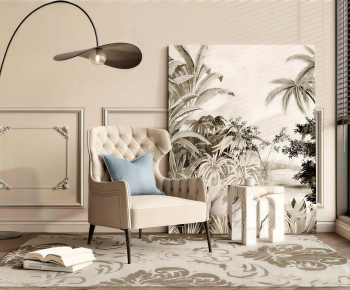 French Style Single Sofa-ID:746328129