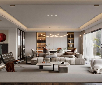 Modern A Living Room-ID:345175039