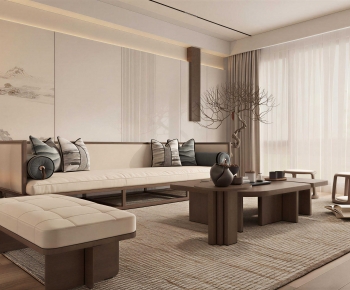 New Chinese Style A Living Room-ID:223212003