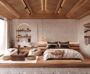 Wabi-sabi Style Bedroom-ID:936044936