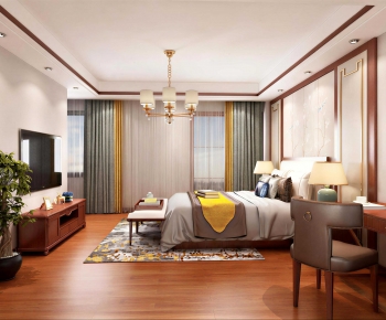 New Chinese Style Bedroom-ID:379787926