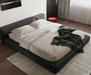 Modern Double Bed-ID:887897977
