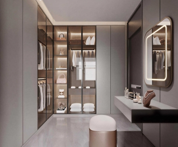 Modern Clothes Storage Area-ID:392164958