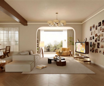 Wabi-sabi Style A Living Room-ID:979660991