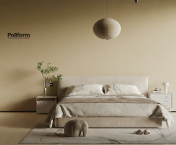 Modern Double Bed-ID:125868086