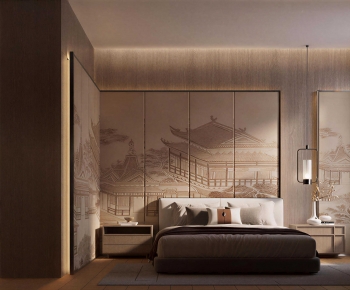 New Chinese Style Bedroom-ID:691149221