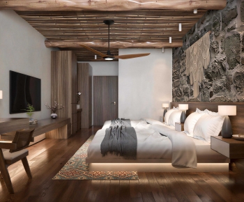 Wabi-sabi Style Guest Room-ID:528732065