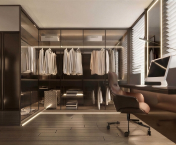 Modern Clothes Storage Area-ID:784802913