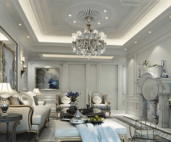 French Style A Living Room-ID:614877946
