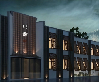 New Chinese Style Facade Element-ID:704257012